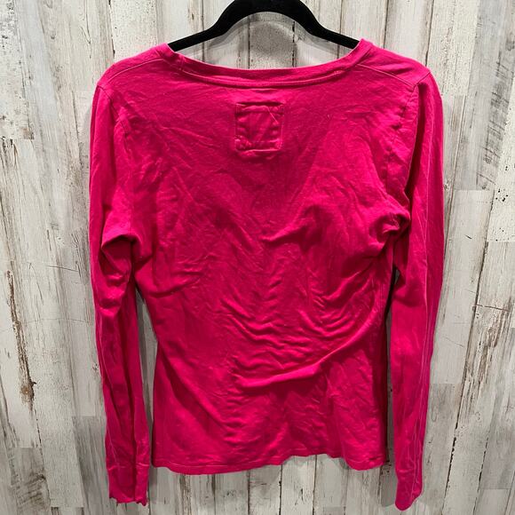 Abercrombie & Fitch Y2K Pink Graphic Moose Spell Out Long Sleeve Size Large - Picture 4 of 6